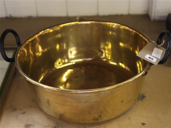 Brass & copper preserving pan